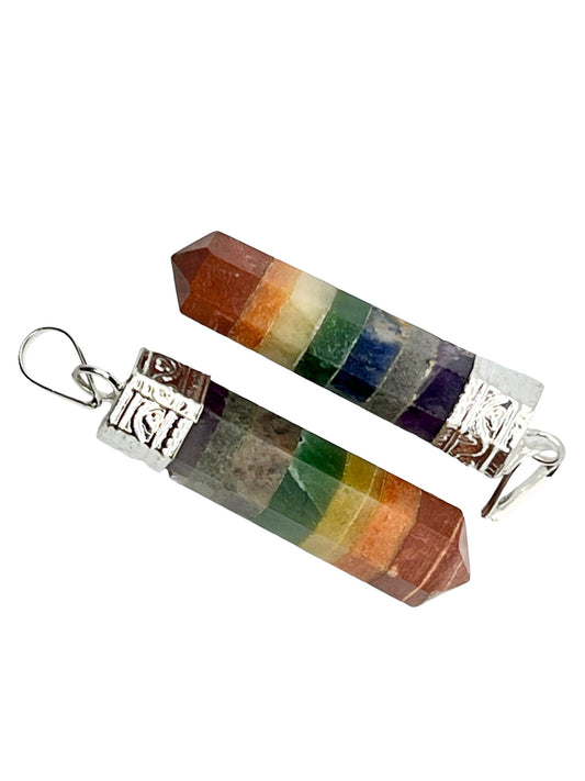Chakra Bonded Pencil Point Cap Pendant (2-Pack)