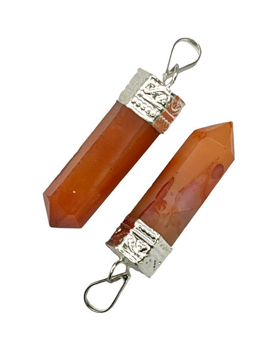3-Side Cap Point Pendant - Red Carnelian (2-Pack)
