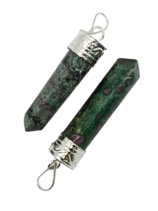 3-Side Cap Point Pendant - Ruby Zoisite (2-Pack)