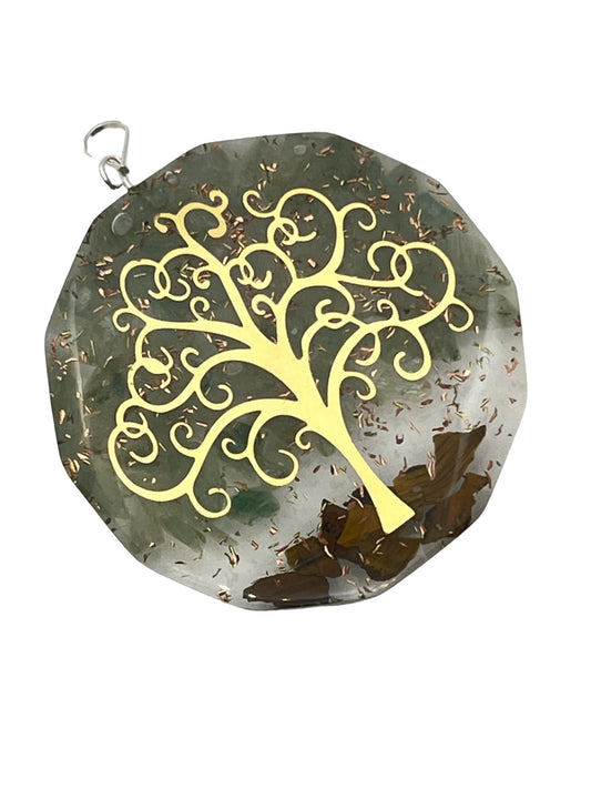 Tiger Eye Chips Orgone Pendant - Green Aventurine (12-Pack)