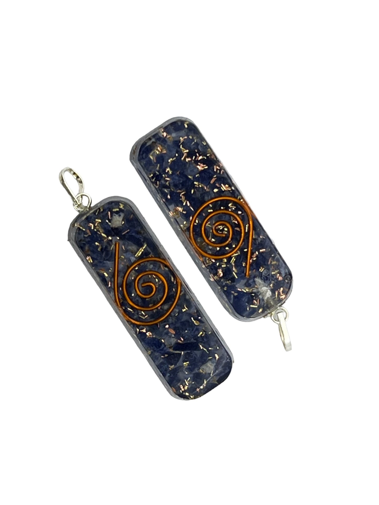 Long Cube Shaped Orgone Pendant - Sodalite (12-Pack)