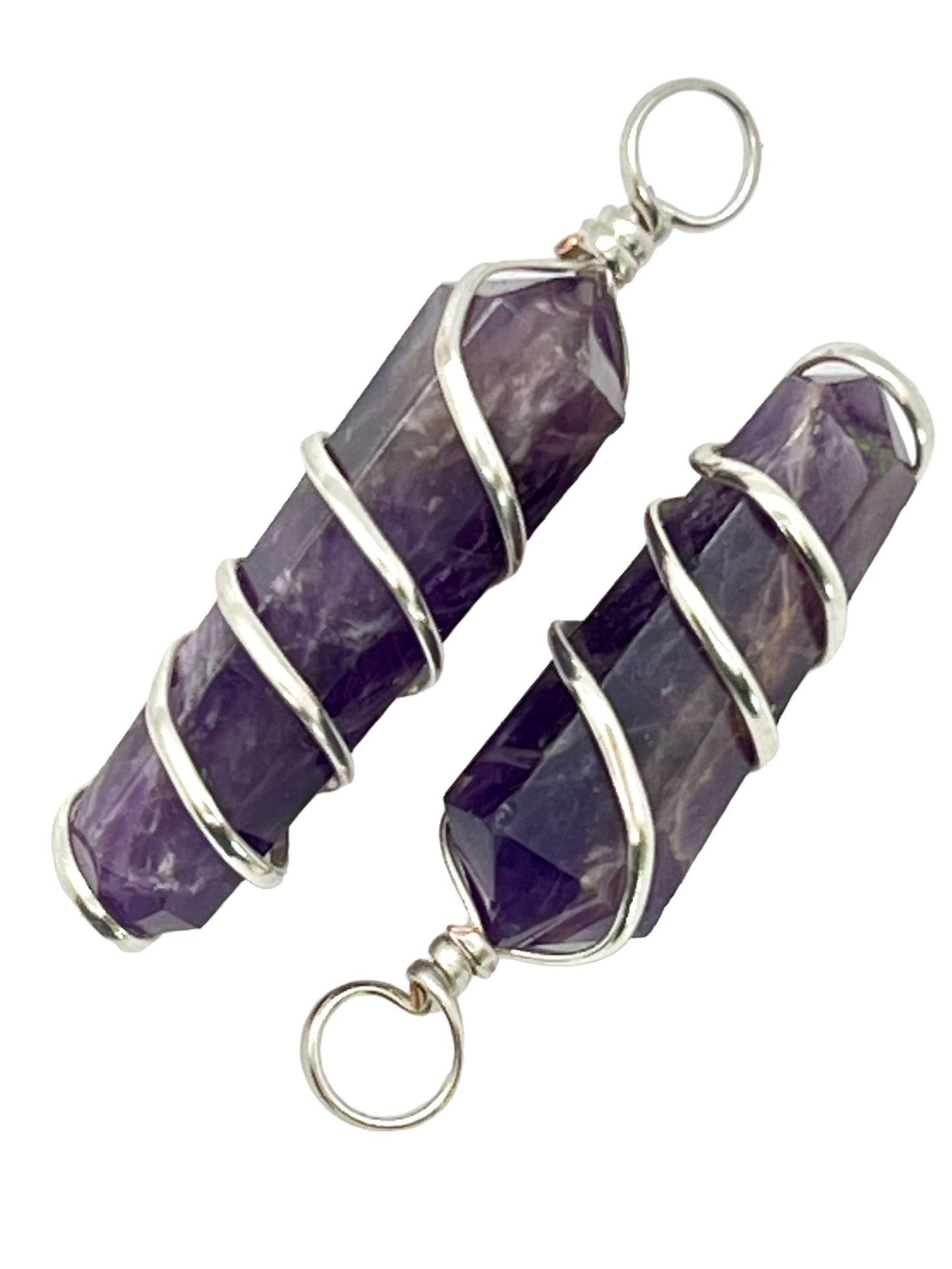 Wire Wrapped Pendant - Amethyst (12-Pack)