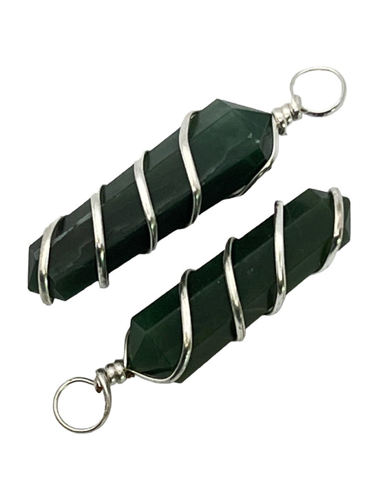 Wire Wrapped Pendant - Green Aventurine (12-Pack)