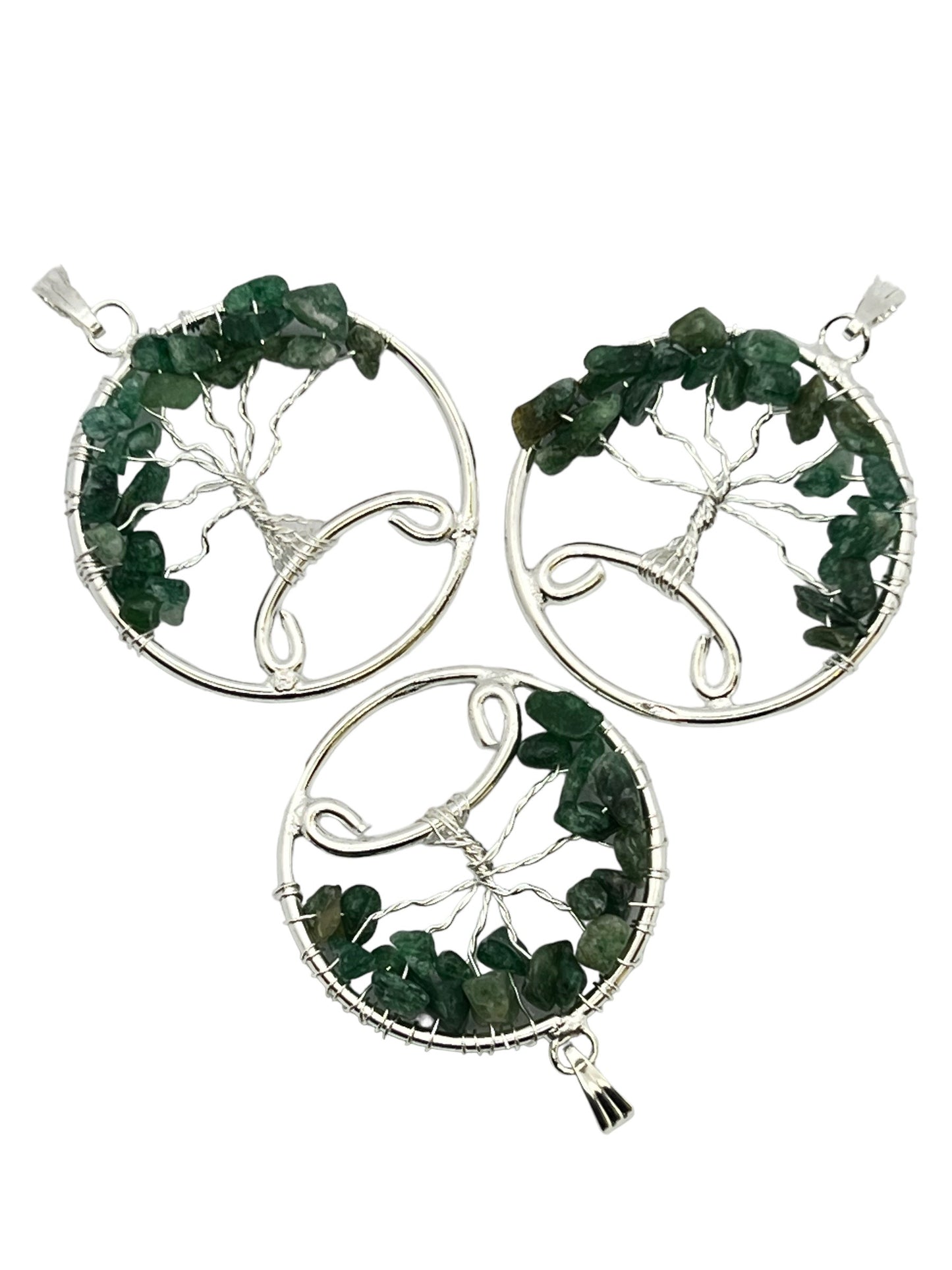 Tree Of Life Pendant - Green Aventurine (12-Pack)