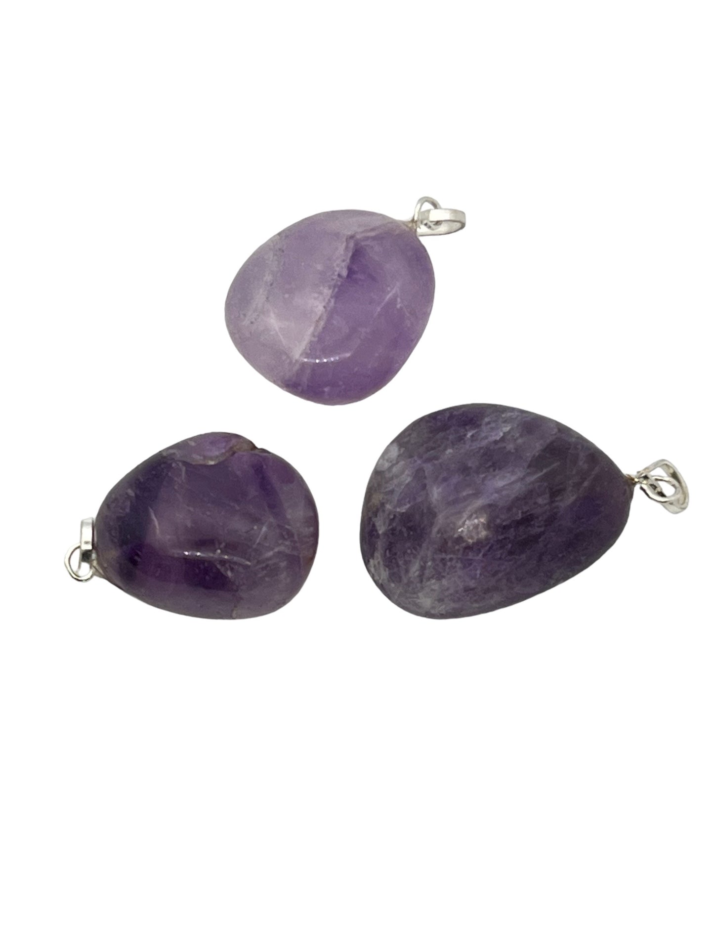 Tumble Stone Pendant - Amethyst (12-Pack)