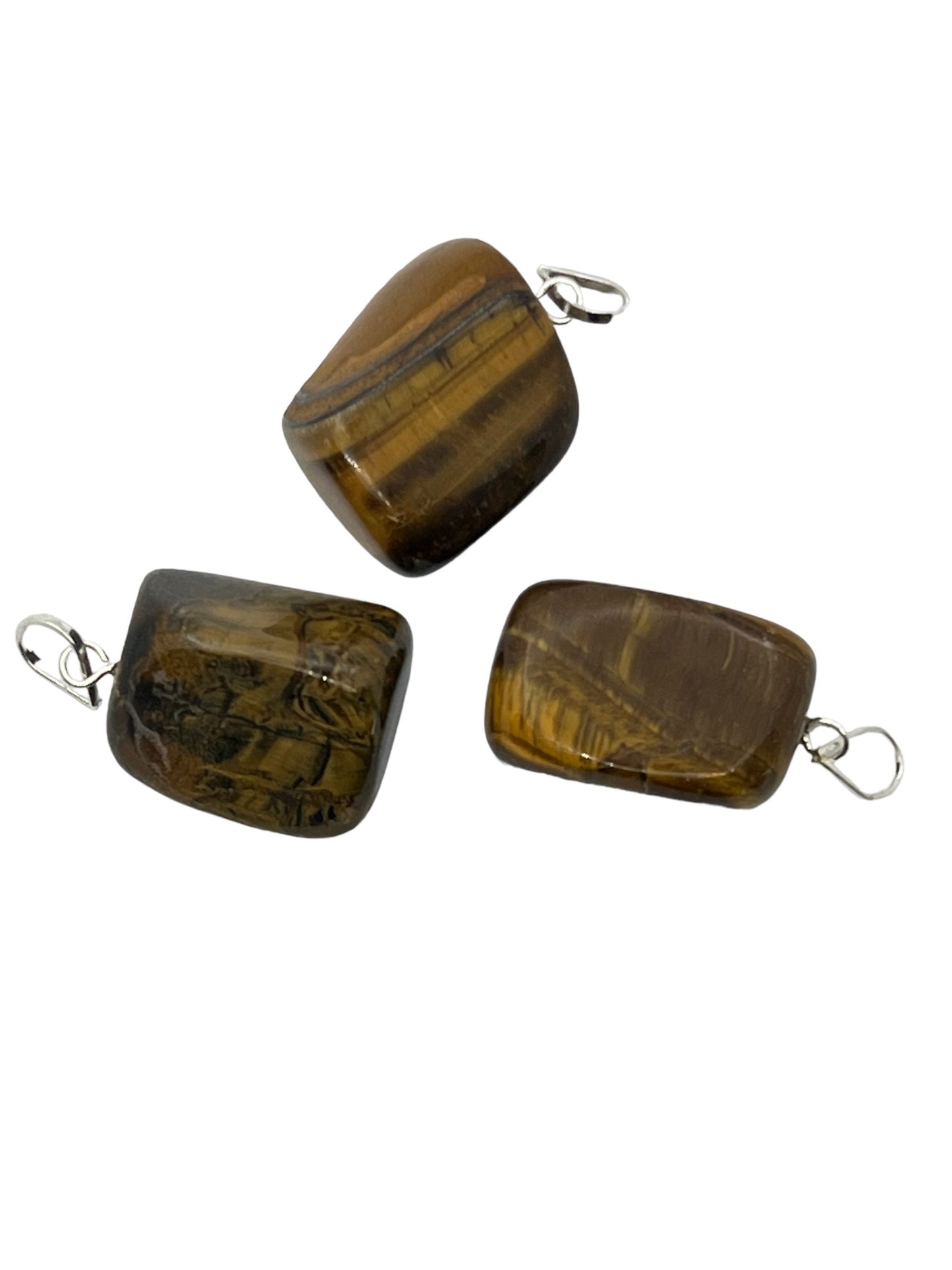 Tumble Stone Pendant - Tiger Eye (12-Pack)