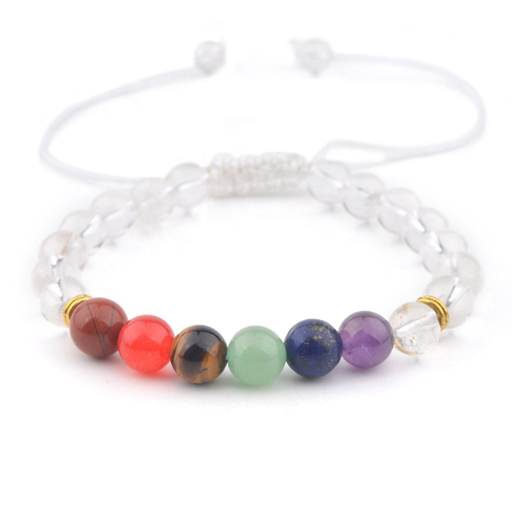 Crystal Quartz Chakra Bracelet - 8mm