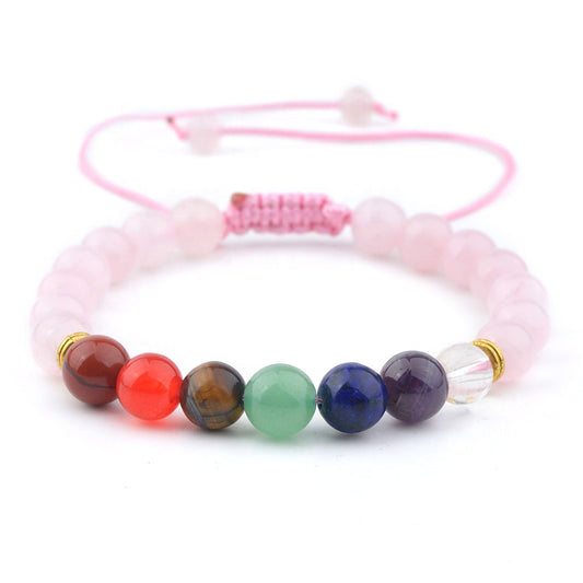 Rose Quartz Chakra Bracelet - 8mm