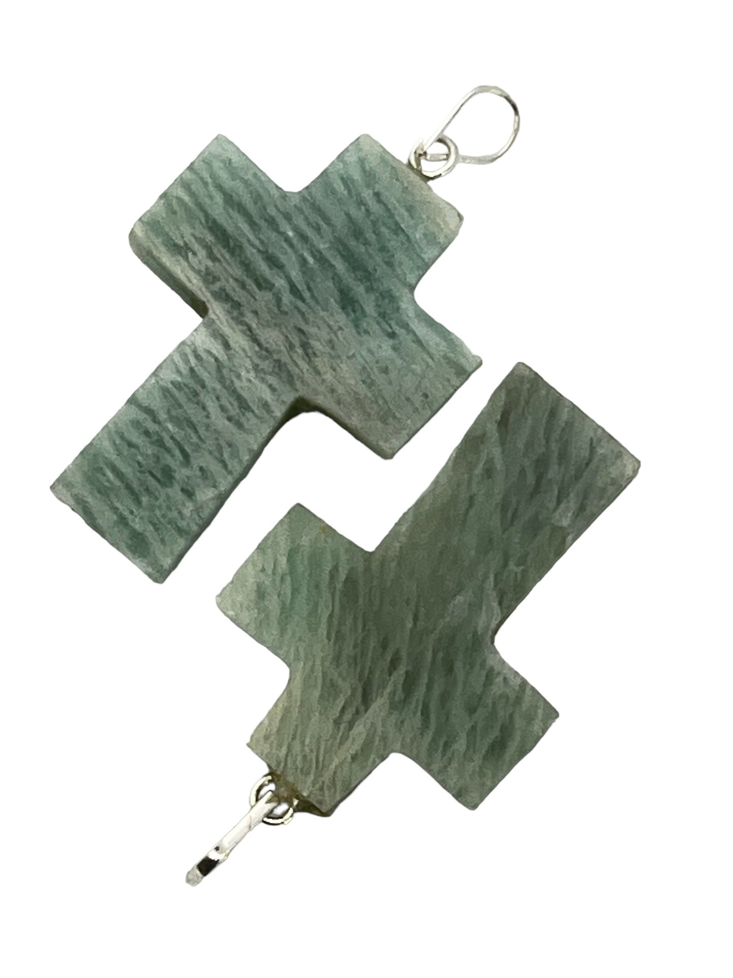 Gemstone Cross-Shaped Pendant - Amazonite (2-Pack)